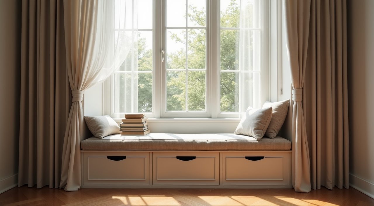 Window seat reading nook corner in a contemporary landed home living room