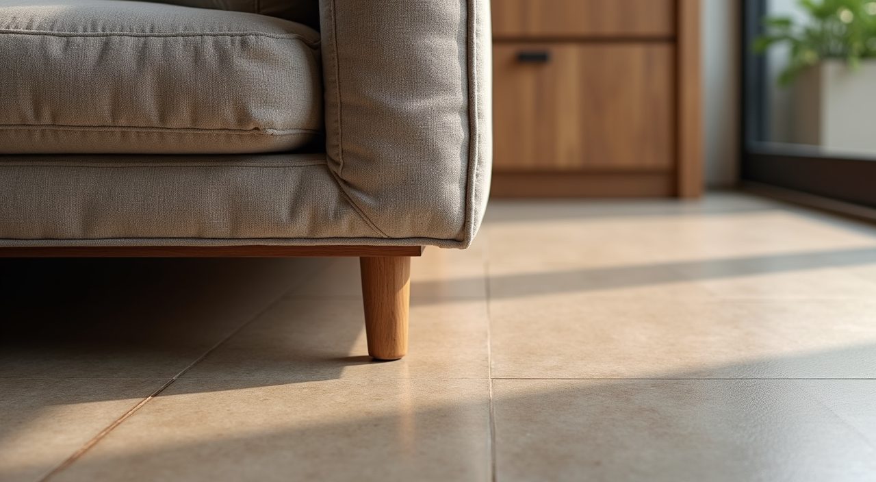 Modern luxury Singapore living room material detail of engineered timber veneer and porcelain flooring