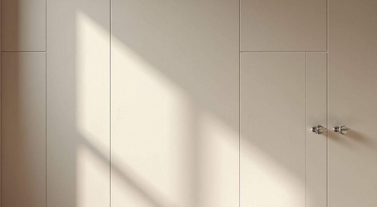 Close-up of large-format matte porcelain tiles with minimal grout in a Muji Singapore bathroom