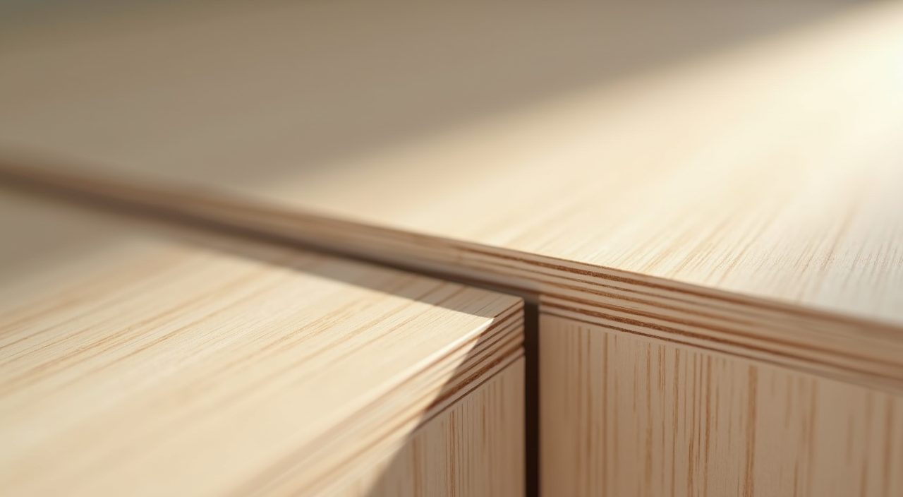 Close up of moisture resistant laminate and edge banding on study cabinetry for Singapore humidity