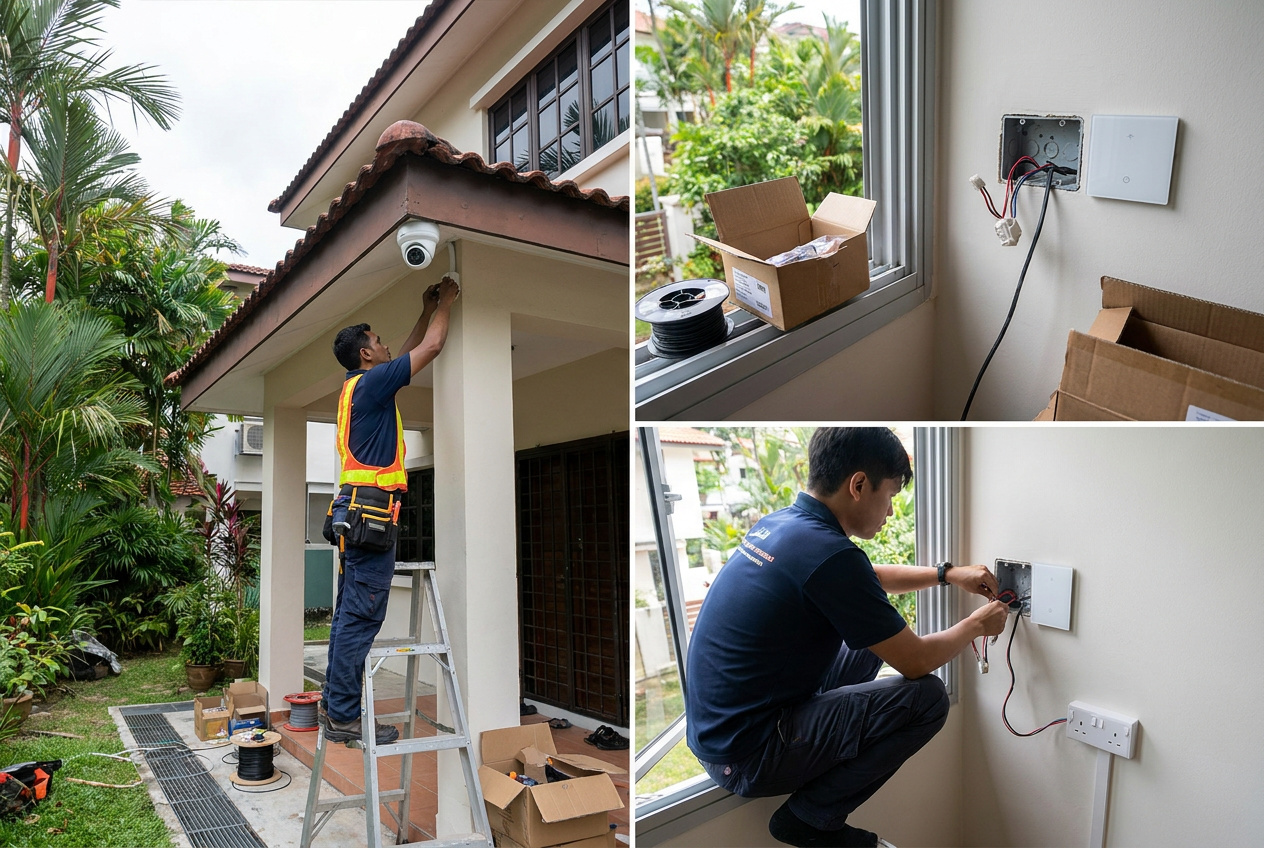 Smart Switch Upgrade and CCTV Installation for a Residential Unit in Sembawang